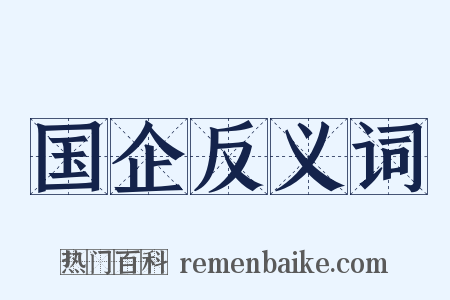 国企反义词是什么意思的图片
